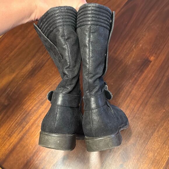 BareTraps Black Midcalf Engineer Boots Shantal Women’s US 8.5 M - Picture 6 of 10